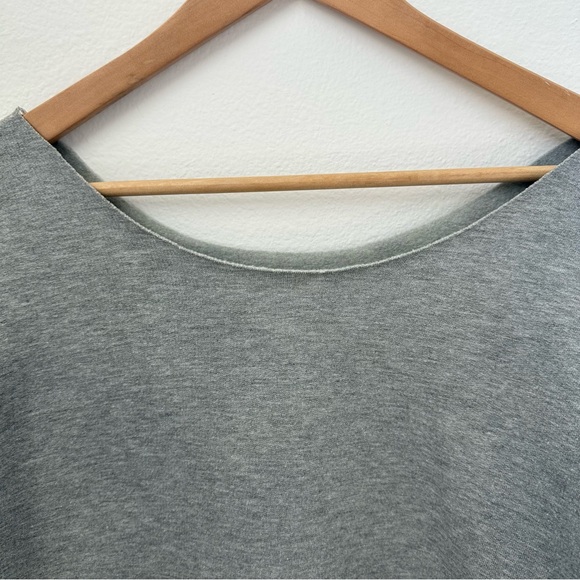 Gray Off-Shoulder Sweatshirt - Picture 2 of 5